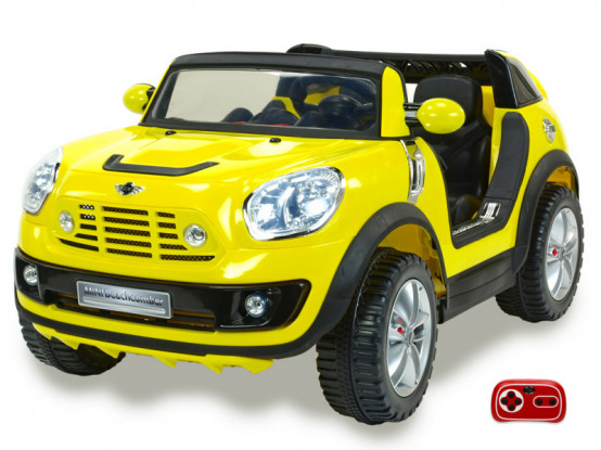 Dvoumístné elektrické autíčko Mini Beachcomber s 2.4G dálkovým ovládáním, žluté